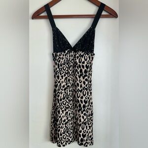 Victoria’s Secret Sexy Little Things Leopard Lace Chemise XS